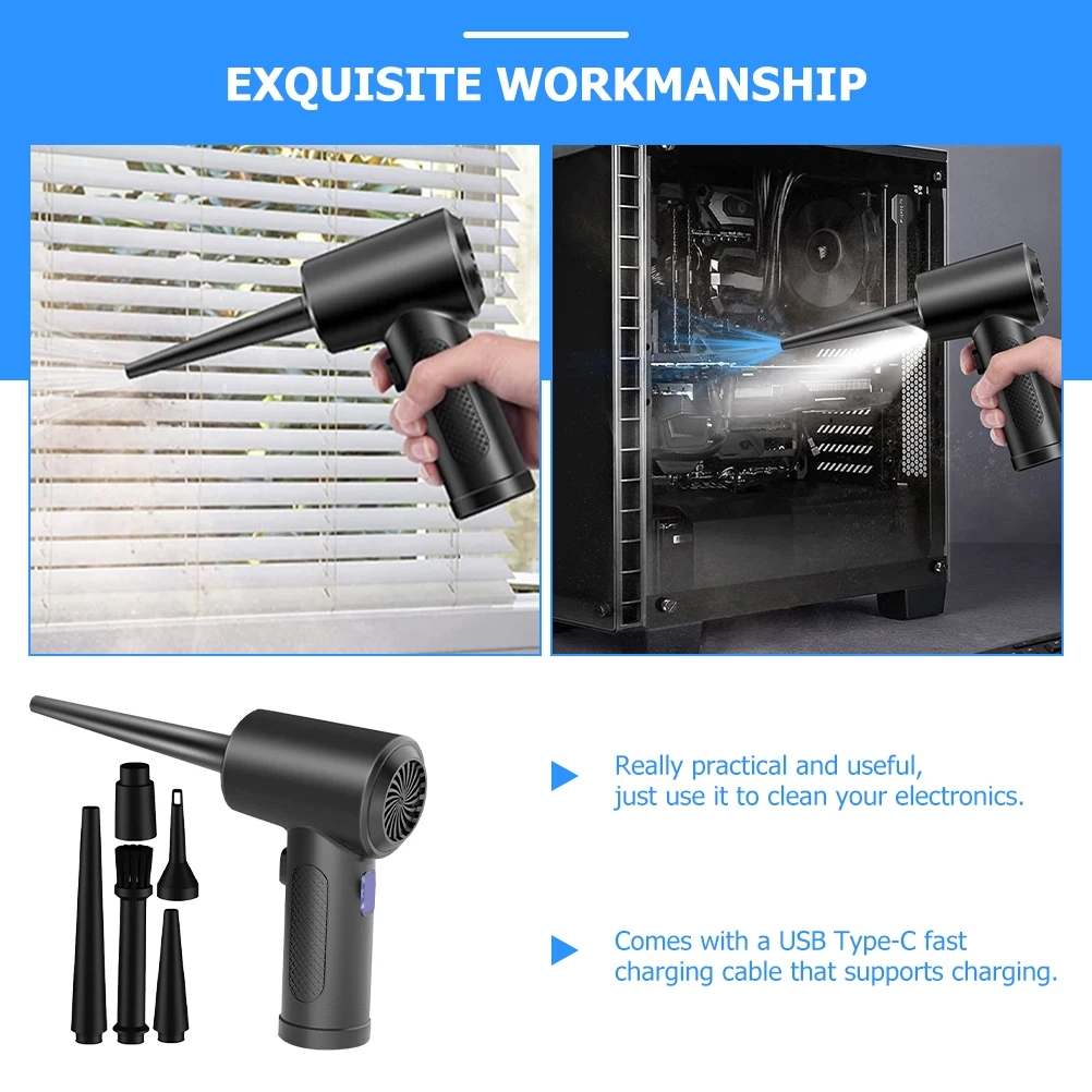 

Portable 1PC Computer Dust Blower Air Duster Rechargeable Cordless Powerful Keyboard Cleaner PC Cleaning Tool Handheld
