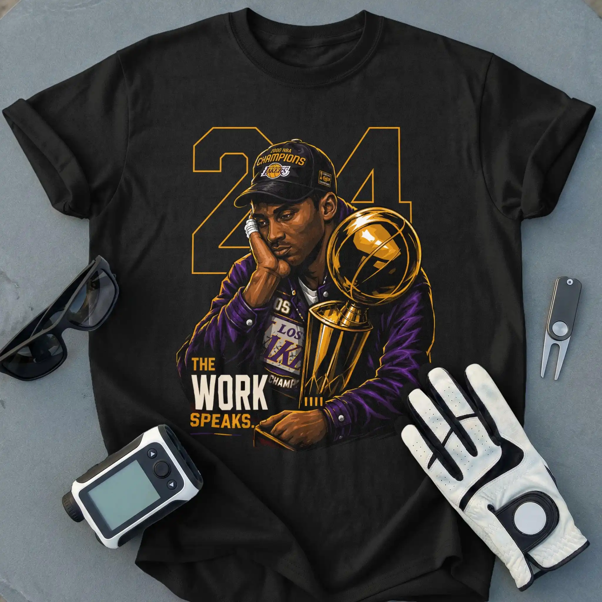Kobe Bryant Mamba Art Black Funny Legend Tribute Graphic T-Shirt, Iconic Vintage Sports Athlete Fan Gift Apparel Tee