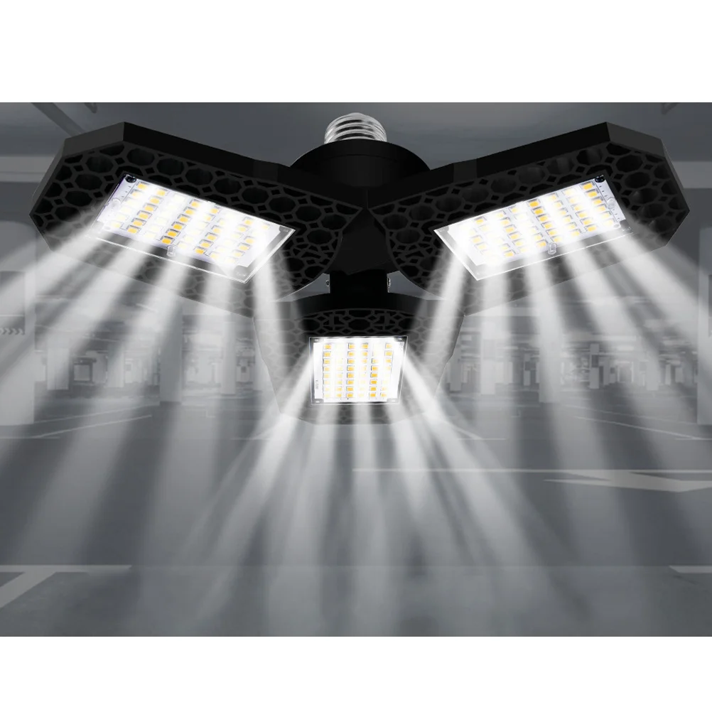 

Led High Bay Light 60W White Workshop Folding Ceiling Lamp 360° Adjustable Garage Warehouse Lighting Deformation Lamp