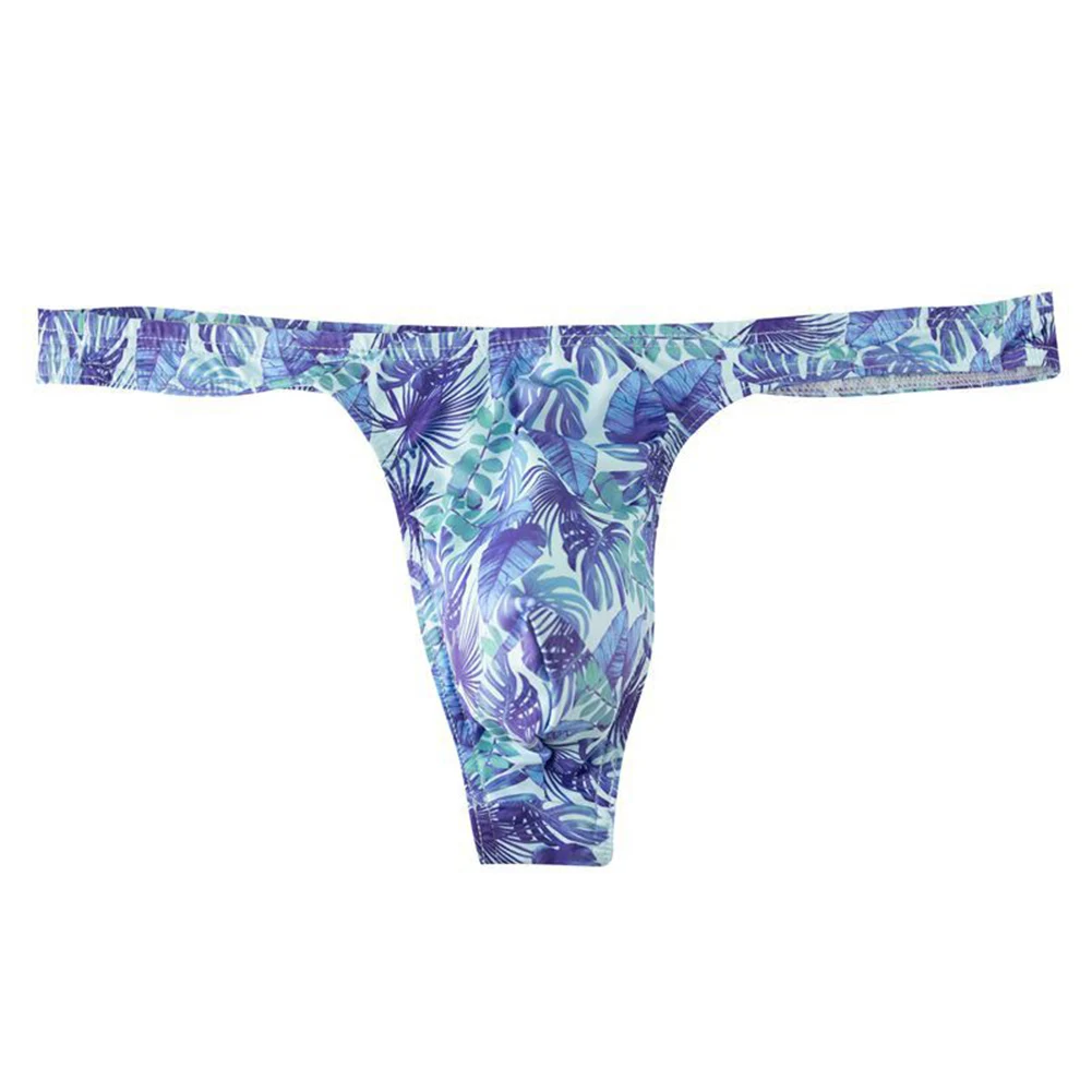 Schnell trocknende, sexy Herren-Tangas mit Aufdruck, niedrige Unterwäsche, Höschen, Schlafhose, tägliche Schlüpfer, männliche T-Rücken-Unterhose, Beutel, G-Strings