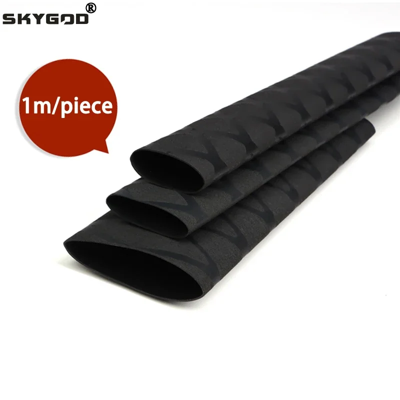 Non Slip Heat Shrink Tube Black 15 18 20 22 25 28 30 35 40 45 50mm Handle Insulated Protector Waterproof Cover Fishing Rod Wrap