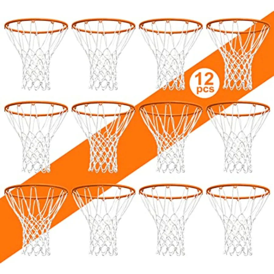 

Basketball Net Replacement Outdoor Upgraded Thickening Heavy Duty All Weather Anti Whip Fits Standard Indoor or Outdoor 12 Loop