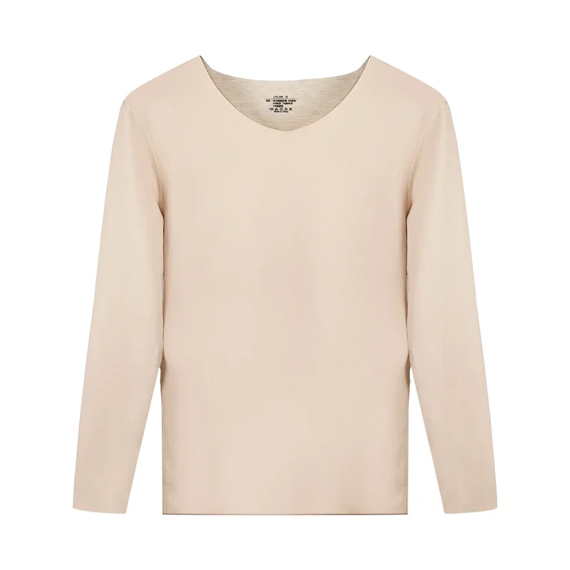 Men's Tagless Fleece Thermal Tops - Thickened, Cold-Proof Long-Sleeve Base Layers for Autumn & Winter