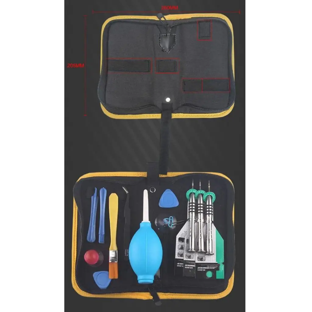 Work Tools Bag 600D Oxford Cloth Wide Mouth Tool Pouch Strong Zipper for Electricians Carpenters Plumbers Garden Maintenance
