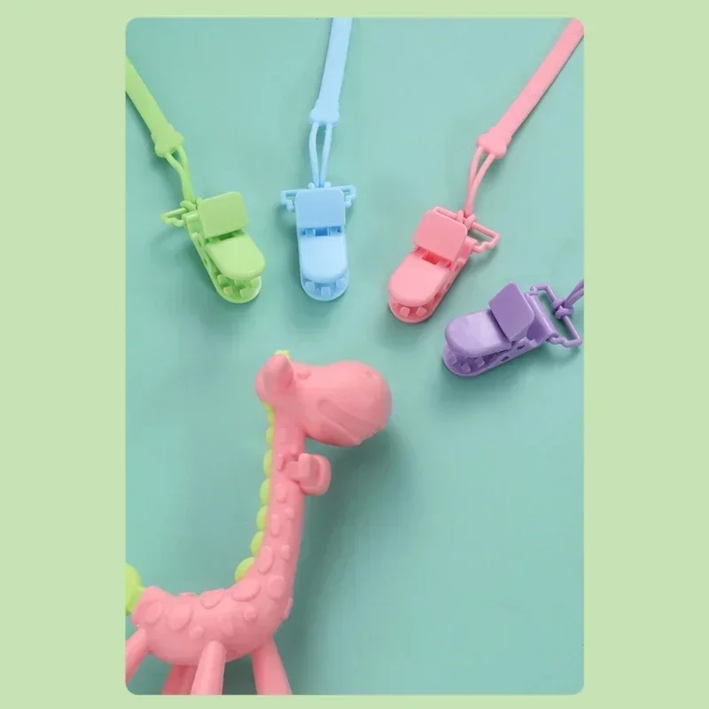 Chain Fastened Strap for Baby Pacifier SiliconeTeething Clip Newborn Teether Chain Nipple Holder Nursing Accessories