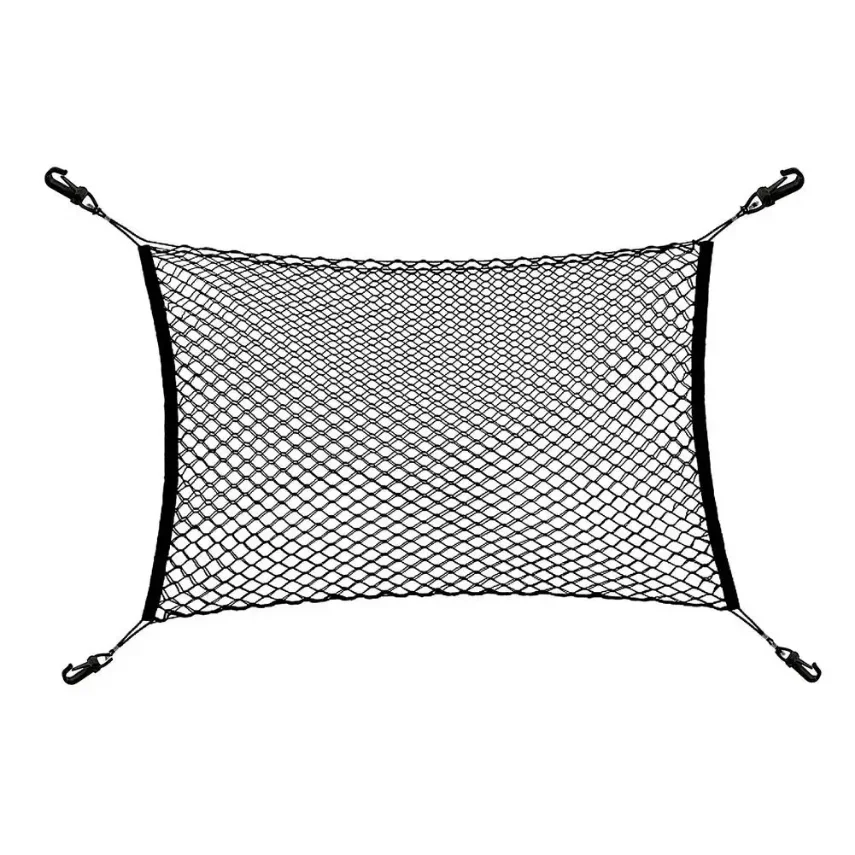 Single-layer Car Dog Barrier Net Front Isolation Guard Mesh Multi-functional Trunk Storage Pocket 130x90cm 1Pc