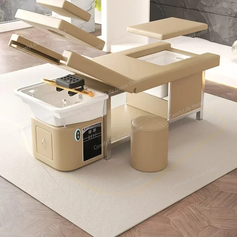 

Hairdressing Salon Washbasin Shampoo Head Spa Lozko Spa Porcelain Backwash Units Bed Stretcher Sillas Washing Head Spa Lozko