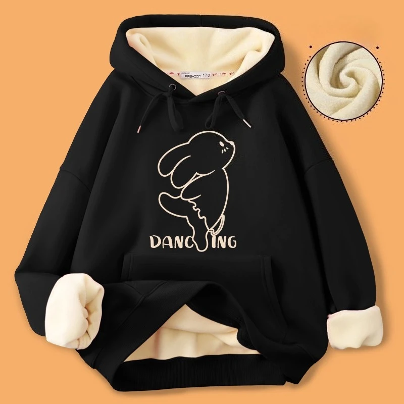 Sweat-shirt à capuche pour femmes, manteau bleu marine, doublé polaire et épais, nouvelle collection automne et hiver 2025