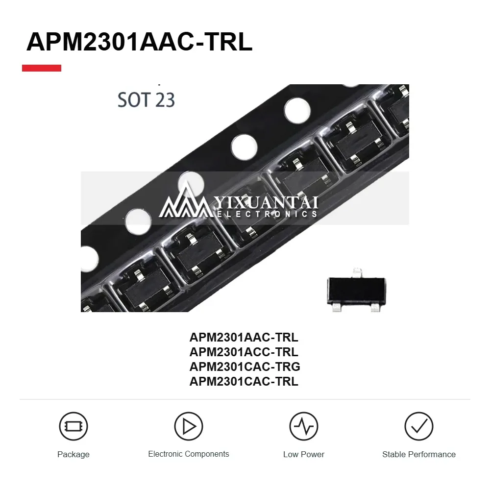 APM2301AAC-TRL APM2301ACC-TRL APM2301CAC-TRG APM2301CAC-TRL MOSFET Transistors SOT-23 50PCS