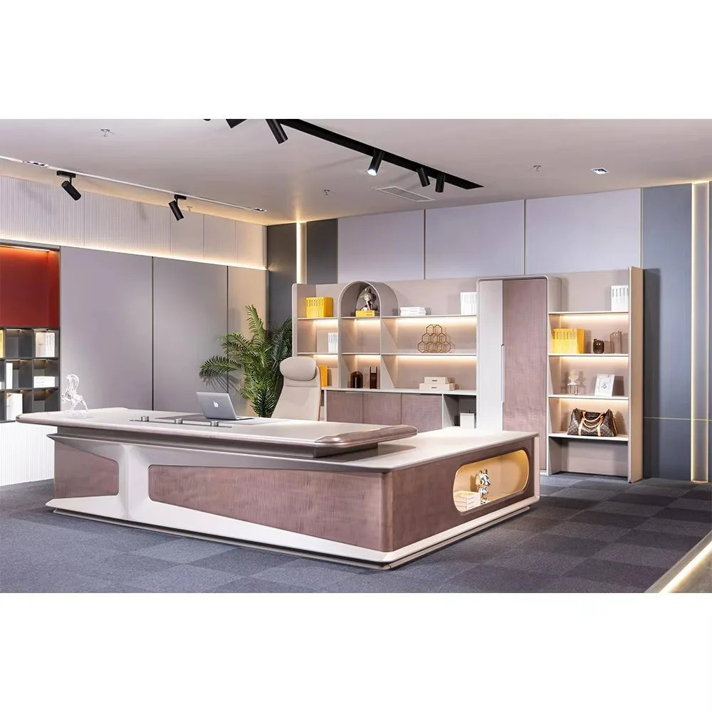 

Фабрика офисной мебели Роскошный офисный стол MDF Boss Executive Desk