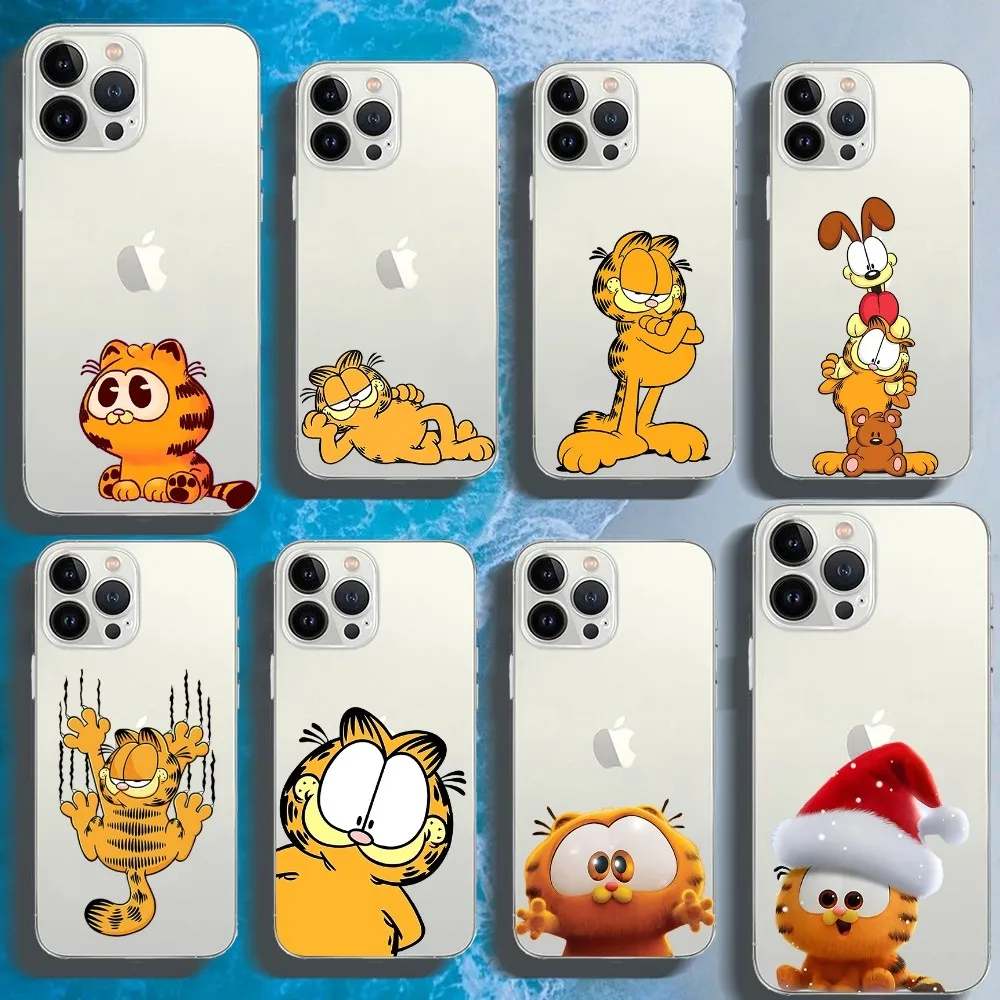 

T-The G-Garfield Show Phone Case For Iphone 16 15 11 13 14 Pro Max 7 8 Plus X Xr Xs Max Se2020 12mini Transparent Cover