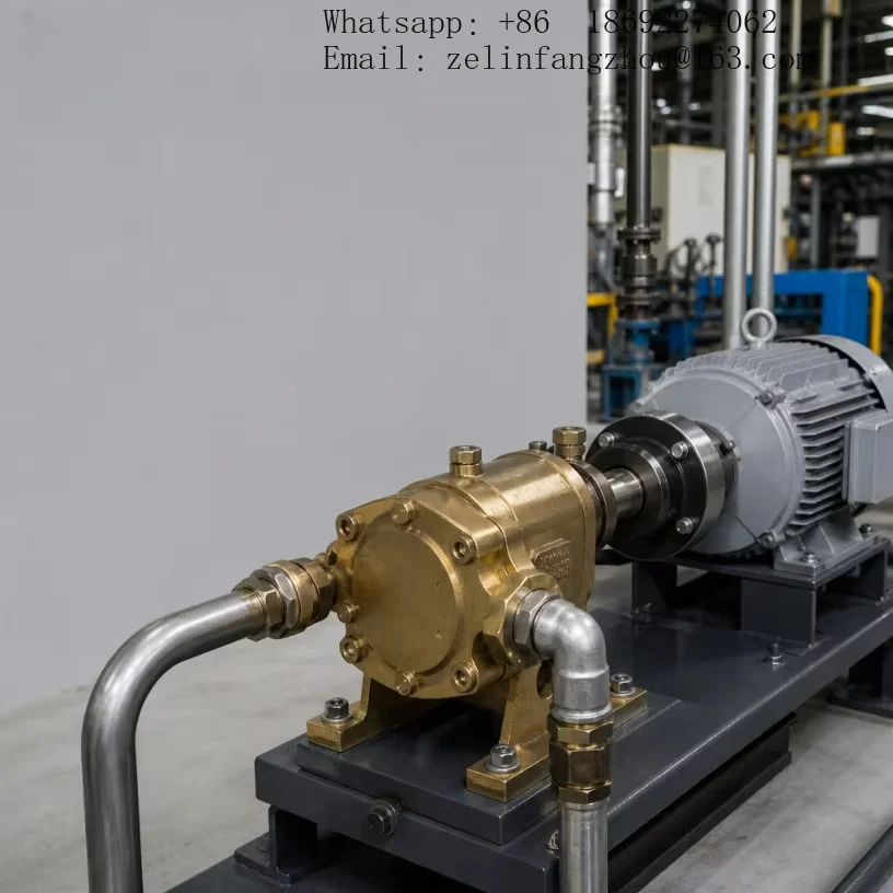 Cast Bronze Rotary Gear Pump Heavy Duty Industrial Oil Transfer Pump with Mounting Bracket for Viscous Fluid Machine