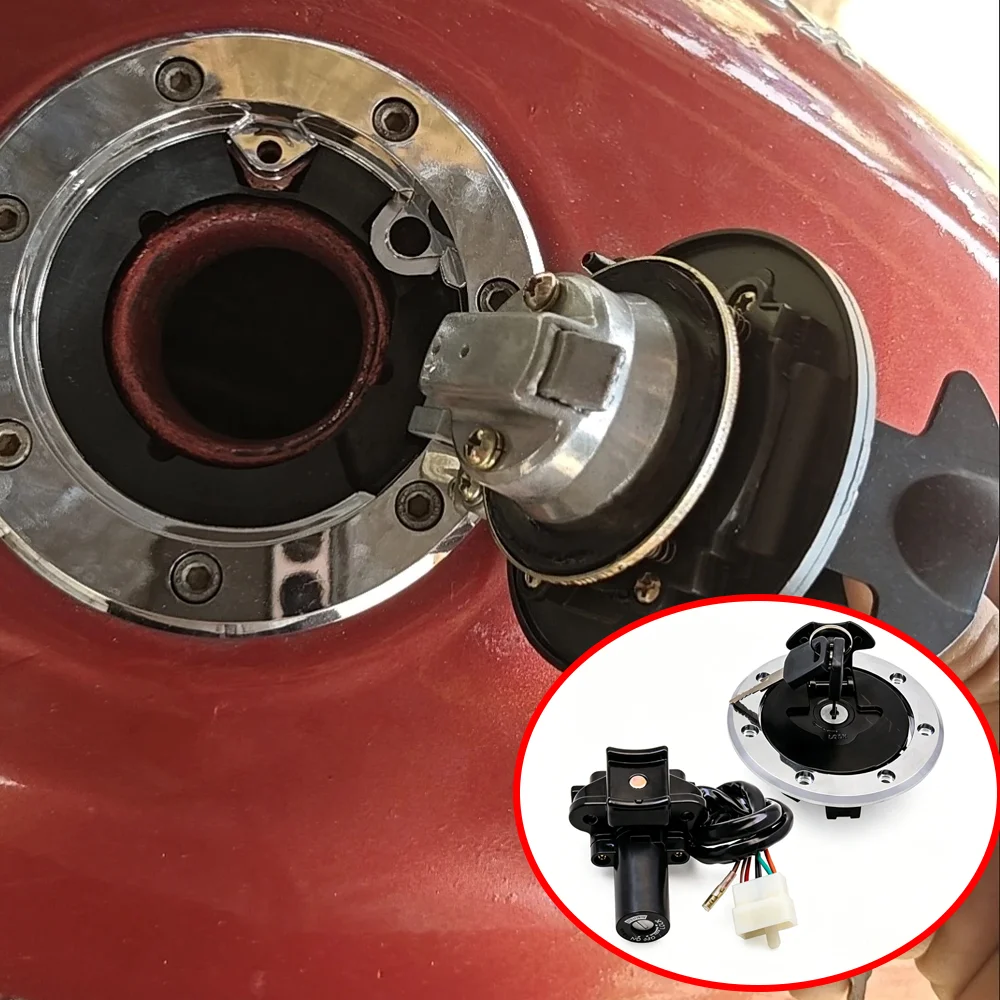 

Motorcycle Ignition Switch Fuel Gas Cap Cover Lock Key Set for Kawasaki ZZR 400 600 ZZR400 ZZR600 1993-2006