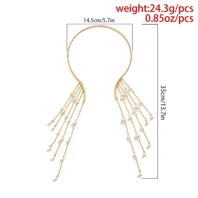 Sexy Goth Long Tassel Star Crystal Sequin Pendant Open Torques Choker Necklace for Women Vintage Chest Chain Wed Accessories New