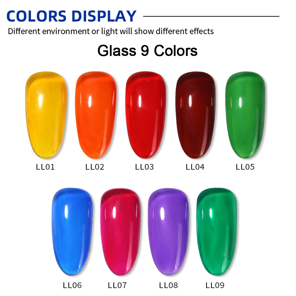 Vendeeni 9 Farben Jelly Transparenter Gel-Nagellack Semi-Permanenter UV-Soak-Off Gel-Lack Glas-Kristall Nagelkunst Gel-Lack – Detail 5
