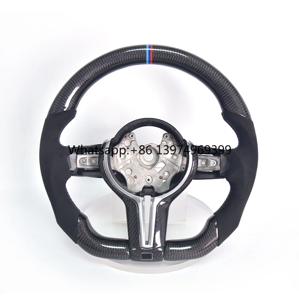 Suitable for BMW X6M Modified Carbon Fiber Steering Wheel Assembly, Suede Perforated Leather Customized Upgrade