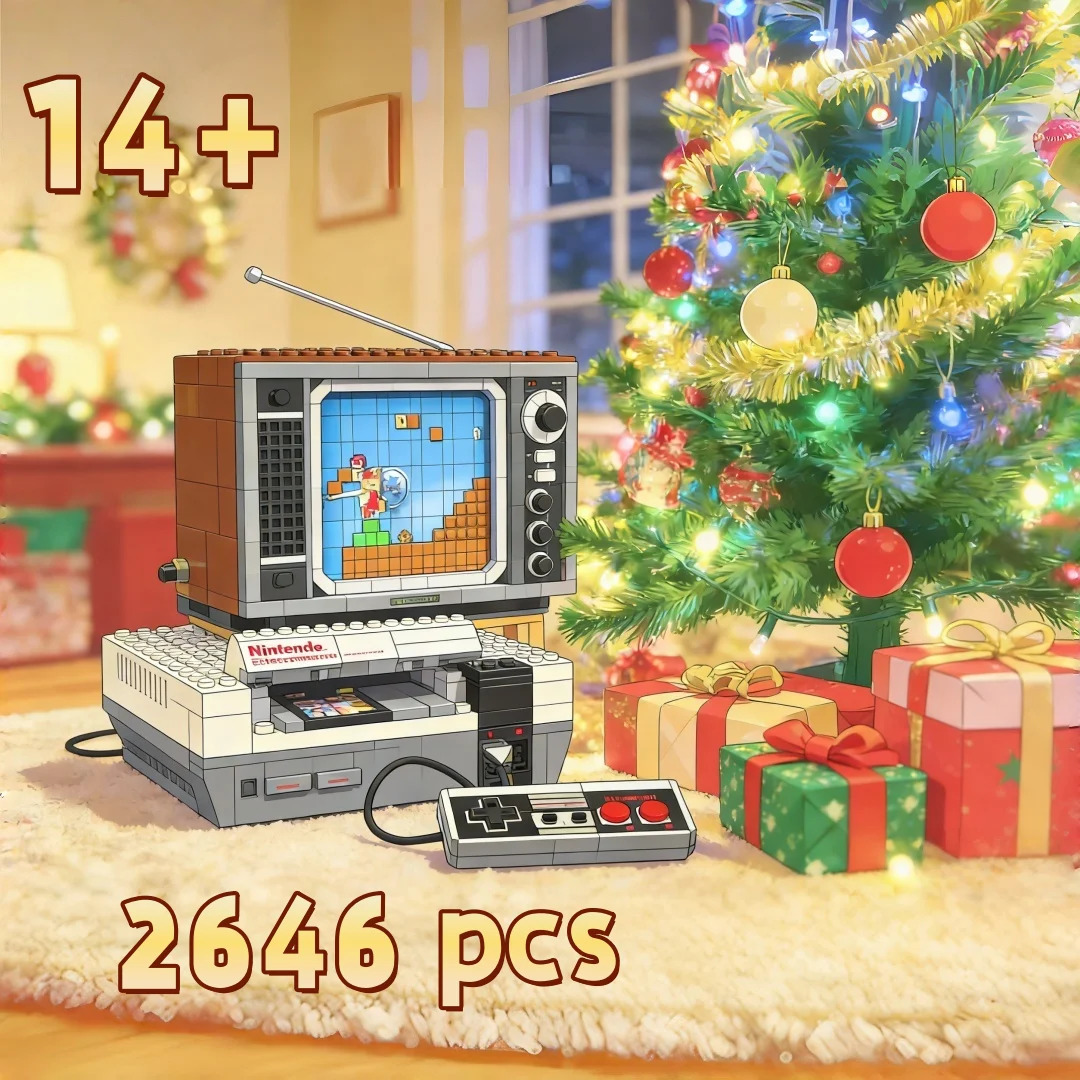 

Hot Toy Super Marioed Entertainment System Game Console 71374 Building Block Bricks Model 2938pcs Toy Birthday Christmas Gifts