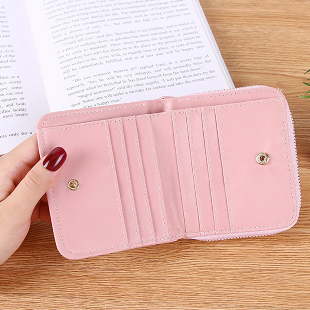 Girl Business Wallets Plaid Design Lattice Wallets Large Capacity Zipper Clutches Coin Purses Mobile Phone Bag with Metal Zipper