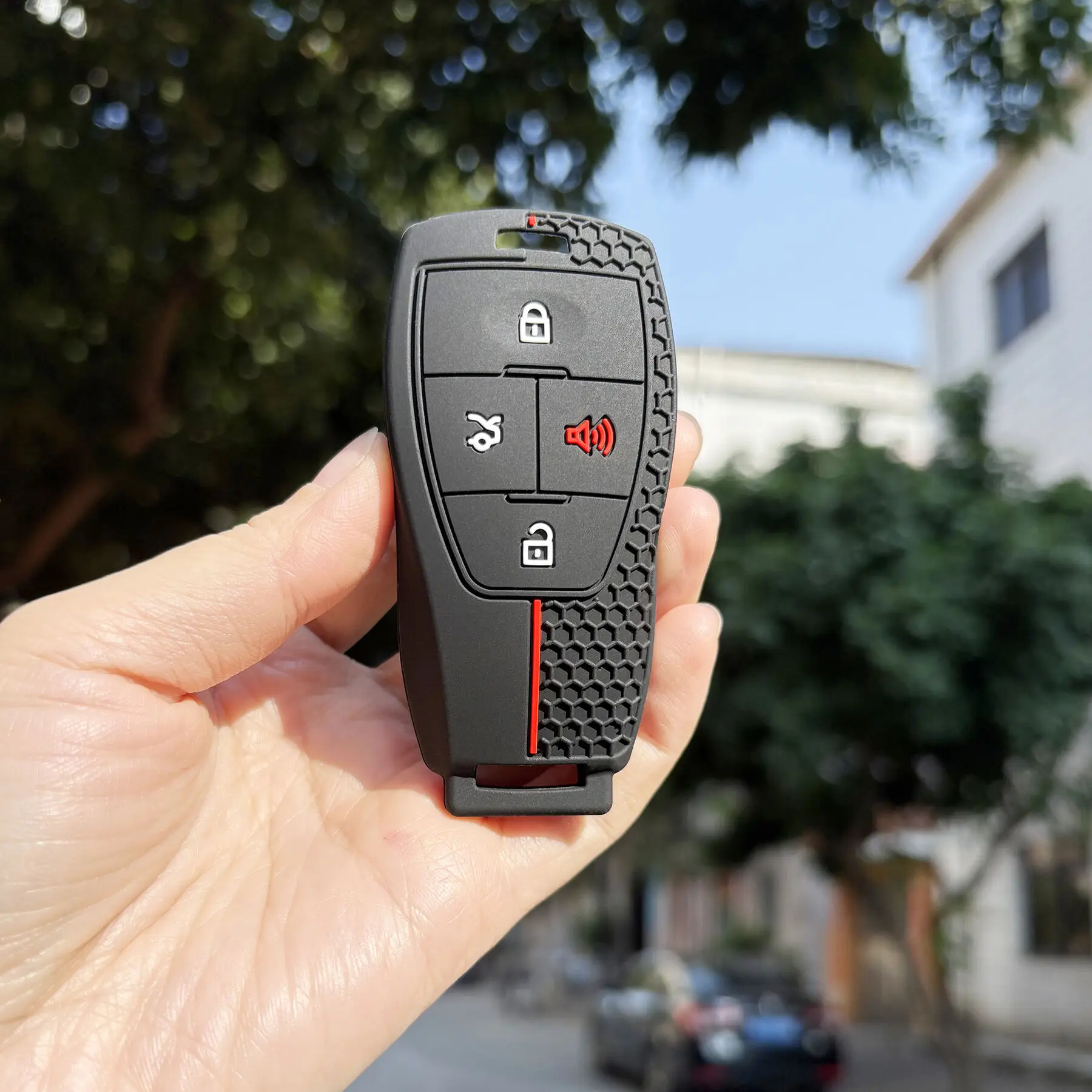 Protection Holder Keychain For Baic X55 X35 X75 Ii Evo 5 Beijing Bj40 Bj80 U7 X7 Key Case Car Accessories Silicone Key Cover