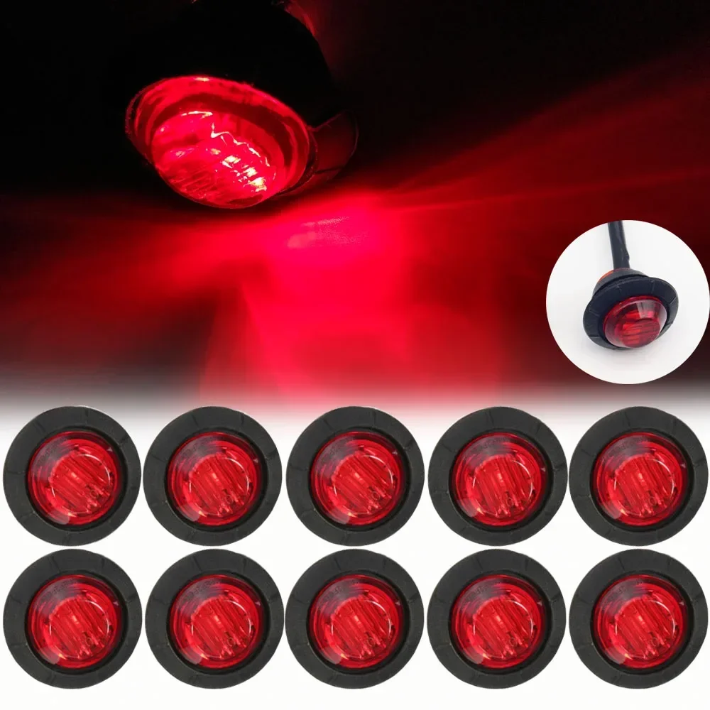 10pcs Waterproof 12V 3LED 3/4\