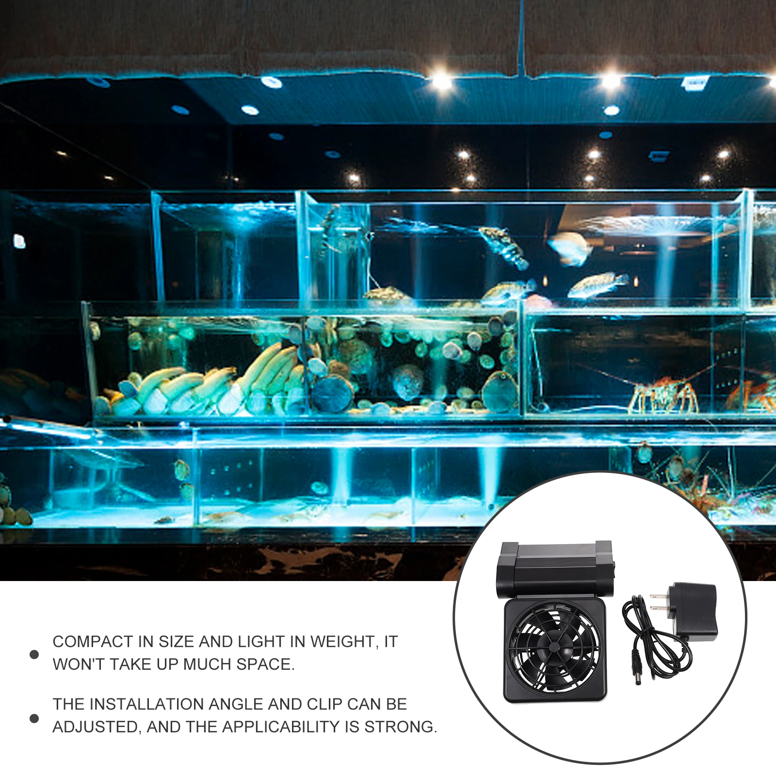 

Adjustable Fish Cooling Fan Aquarium Chiller For Tank Accessories Energy Saving Shrimp Tank Cooler With Us Plug