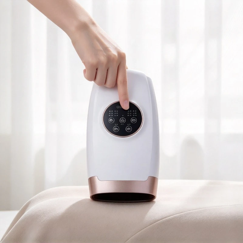 Electric Hand Massager Portable Palm Wrist Finger Massager with Heat Air Compression Relieve Hand Fatigue for Office Home Use