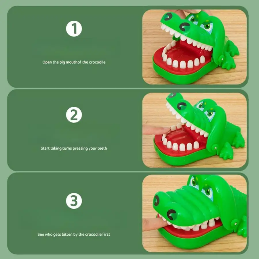 Crocodile Teeth Toys Game for Kids Crocodile Biting Finger Dentist Games Funny Toys for Children Adult Stress Relief Prank Toys