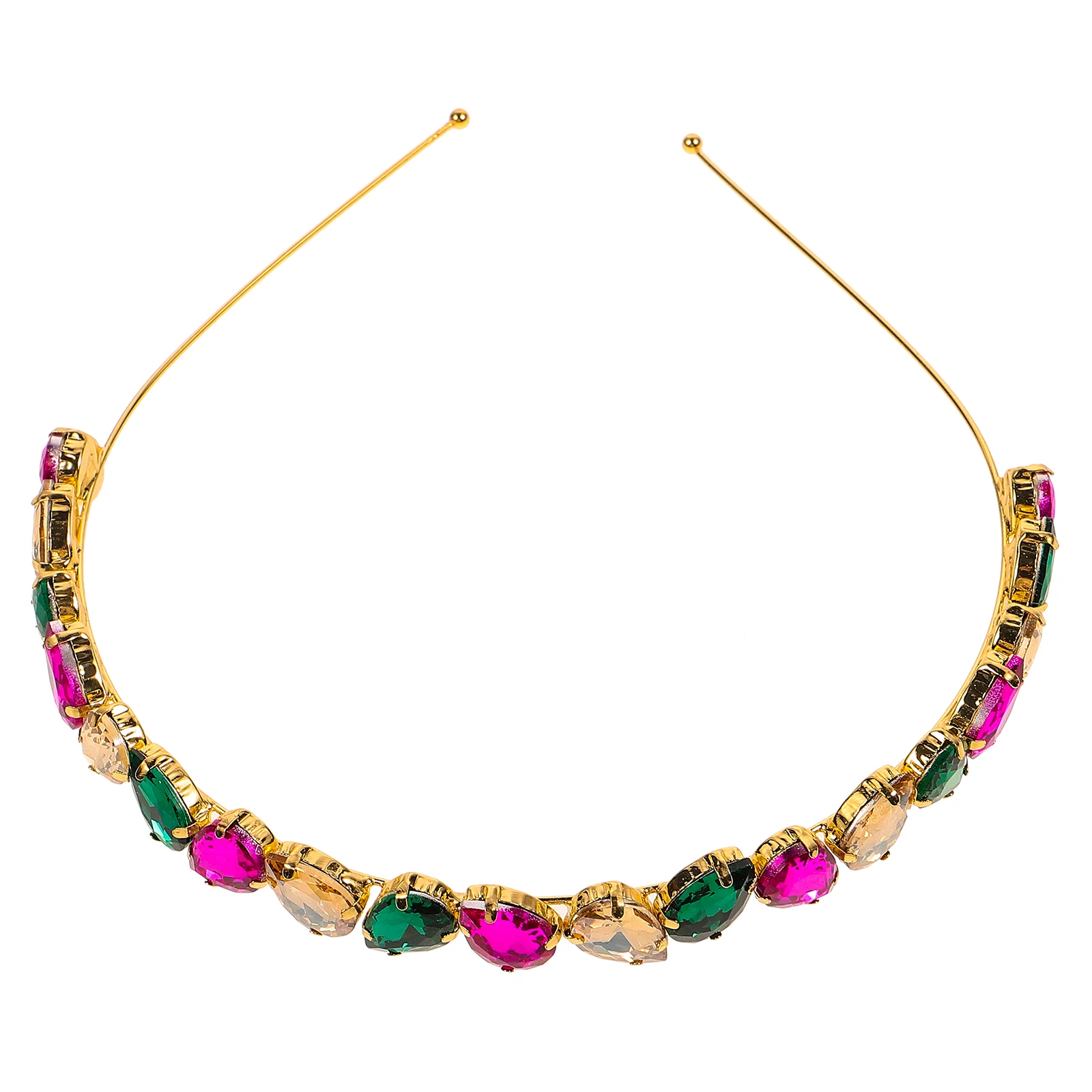 

Elegant Glass Brick Hair Accessories Rhinestone Headband Women Fashion Hoop Hairpiece Durable Long Lasting Beautiful Color