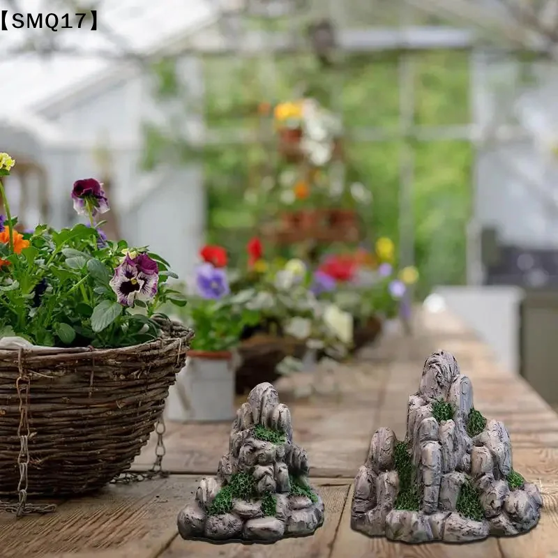 Bonsai Garden Miniature - ミニマウンテンミニチュアフェイクストーン人工丘おもちゃ盆栽装飾品妖精の庭アクセサリー家の装飾水槽【SMQ】