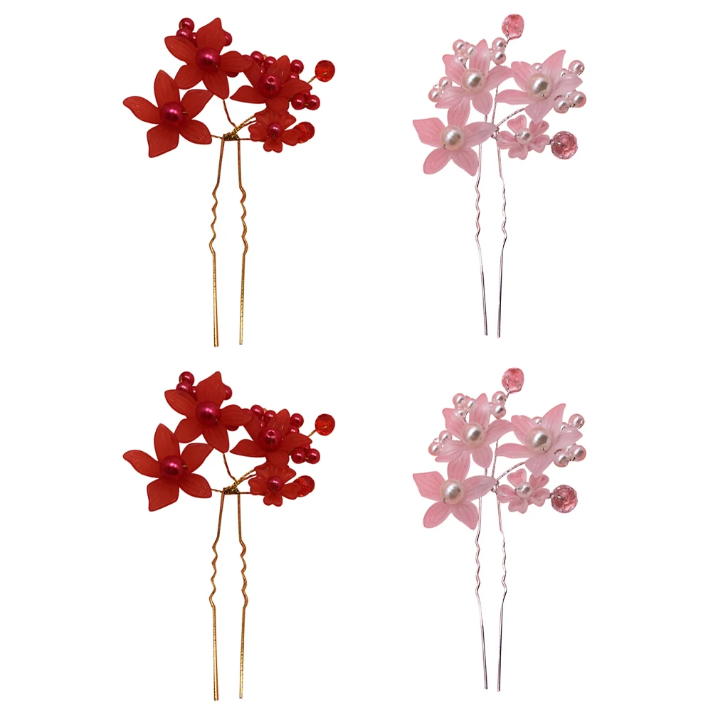 

U Shaped Hairpin Stick Wedding Headdress Accessories French Pins Bridal Hair Chopsticks for Women Hairstyles Luxury Special