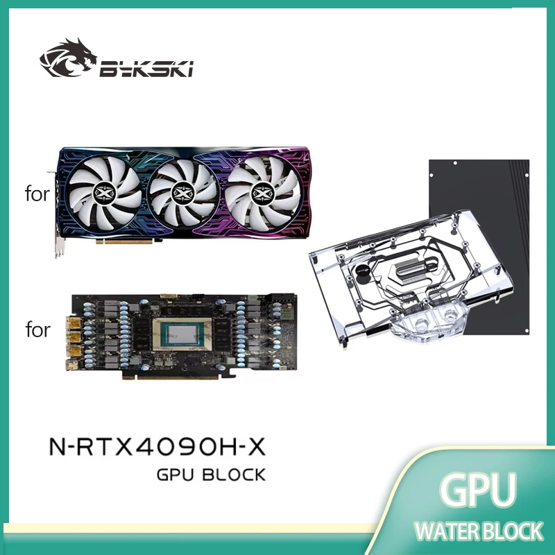 

Bykski N-RTX4090H-X GPU Block Use for NVIDIA RTX 4090 Reference Edition / RTX4090 AIC Video Card Water Cooling/Copper Radiator