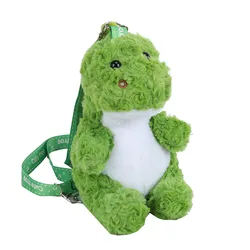 Women Plush Cute dinosaur doll backpack Girl funny cartoon shoulder bag