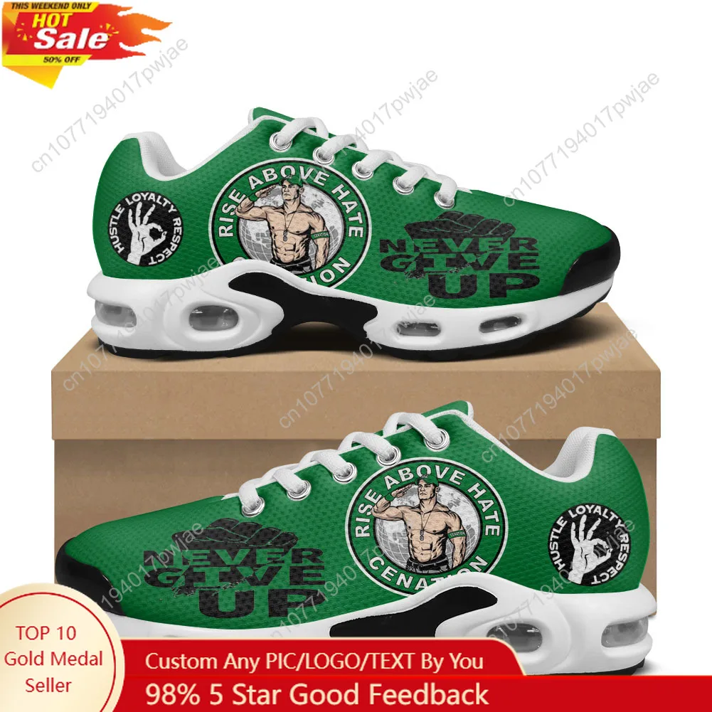 

John Cena 20 Years Never Give Air Cushion Sneakers Mens Womens Sports shoes Hiking Mountain Climbing Casual Custom Shoes