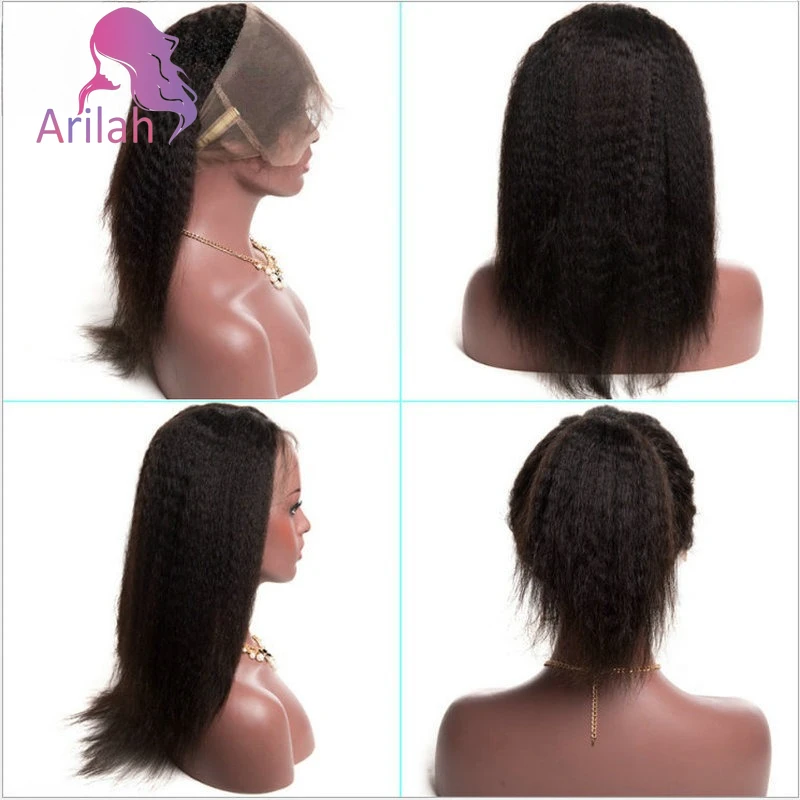 

360 Lace Frontal Only Kinky Straight Human Hair Lace Frontal Transparent Lace 100% Unprocessed Brazilian Virgin Hair