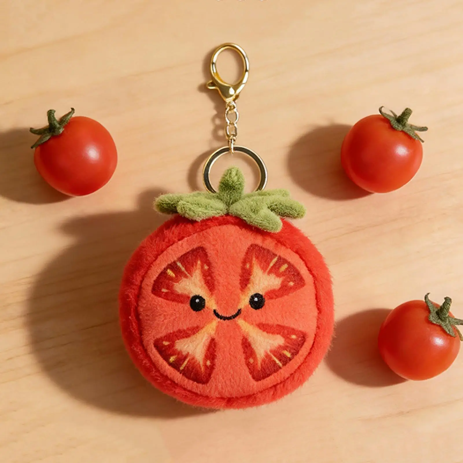 Zawieszka do torebki w kształcie pomidoru, pluszowy wisiorek do plecaka, ozdobny ornament do torebki dla dzieci, nastolatków, dorosłych, uczniów, nauczycieli, do biura, dla podróżnych.