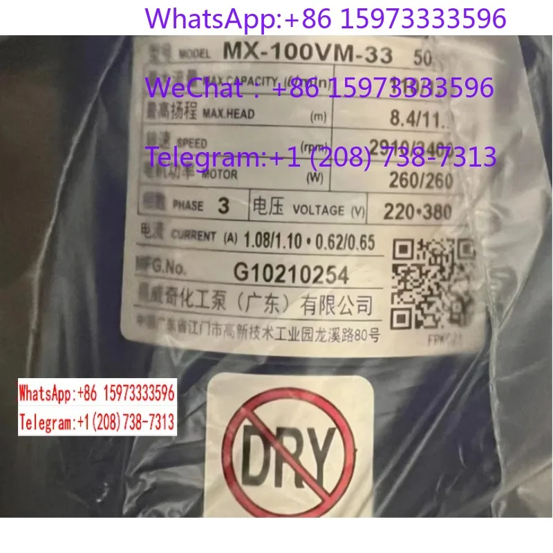 GFRPP Corrosion Resistant Industrial Liquid Transfer Pump MX-100VM-33 Magnetic Drive Circulation Pump Shaft Seal FreeEquipment