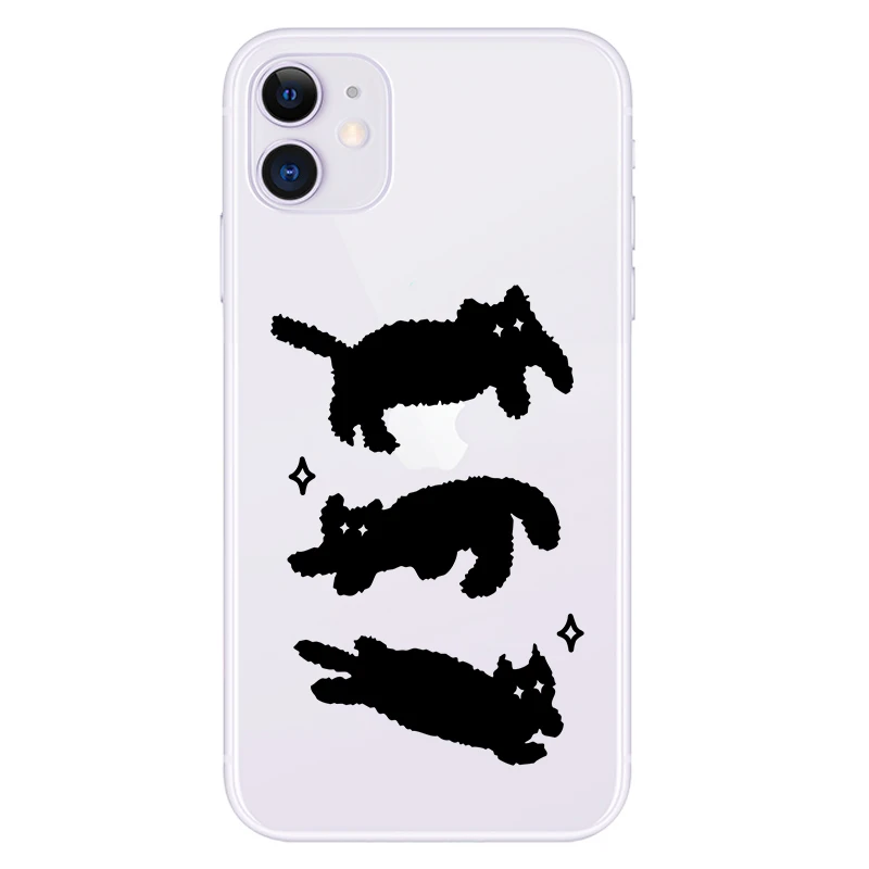 Ins Korean Style Cute Three Cat Phone Case For iPhone 17 16 15 11 12 14 13 Pro Max Mini X XS XR 7 Plus SE4 17E Shockproof Cover