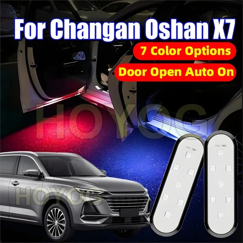 Fit for Changan Oshan X7 2020-2026 Wireless LED Car Door Light with a Magnetic Sensor and No-Drill Installation