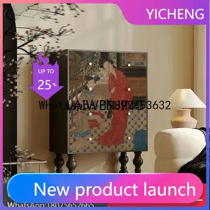 LYY chest of drawers living room bedroom wall locker character art painted entrance