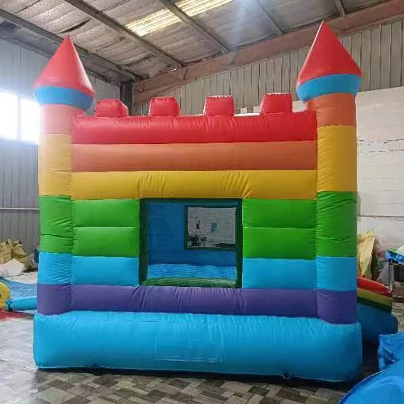 Inflatable Bounce House Jumper Bouncy Castle PVC Large Commercial Kids Jumping Bed with Blower for Outdoor Fun Sports Toy