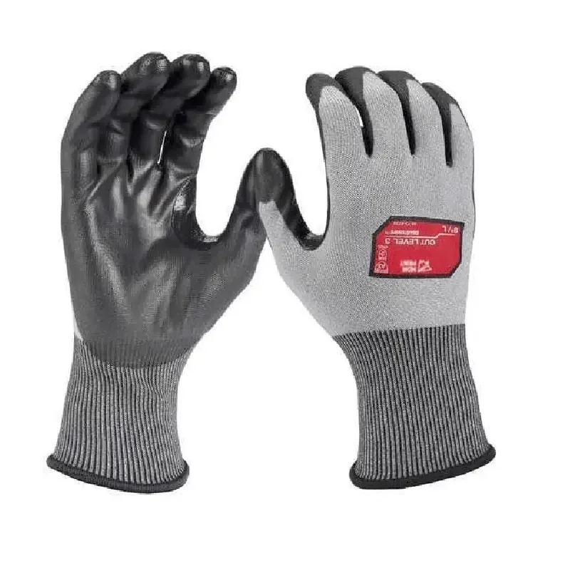 

12 Pair Cut Level 3 High Dexterity Polyurethane Dipped Gloves - XL, A3 Cut Level, 18 ga, Gray