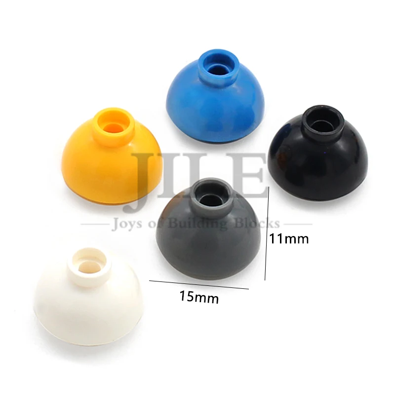 10pcs MOC 15395 Round 2x2 Dome Bottom Building Blocks Bricks Part Accessories Compatible with DIY Children Construction Toys