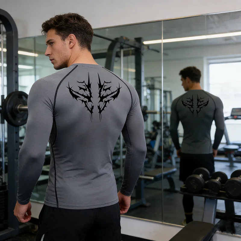 Sports secs super légers et aérés avec manches longues évacuant l'humidité respirantes et élastiques qui s'adaptent parfaitement la salle de sport pour l'exercice