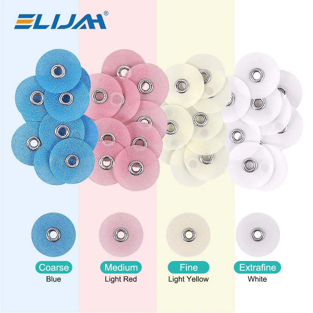 

ELIJAH 40/80Pcs Dental Finishing and Polishing Discs Reduction Contouring Mandrel Ceramics and Glass Ionomer Restorations