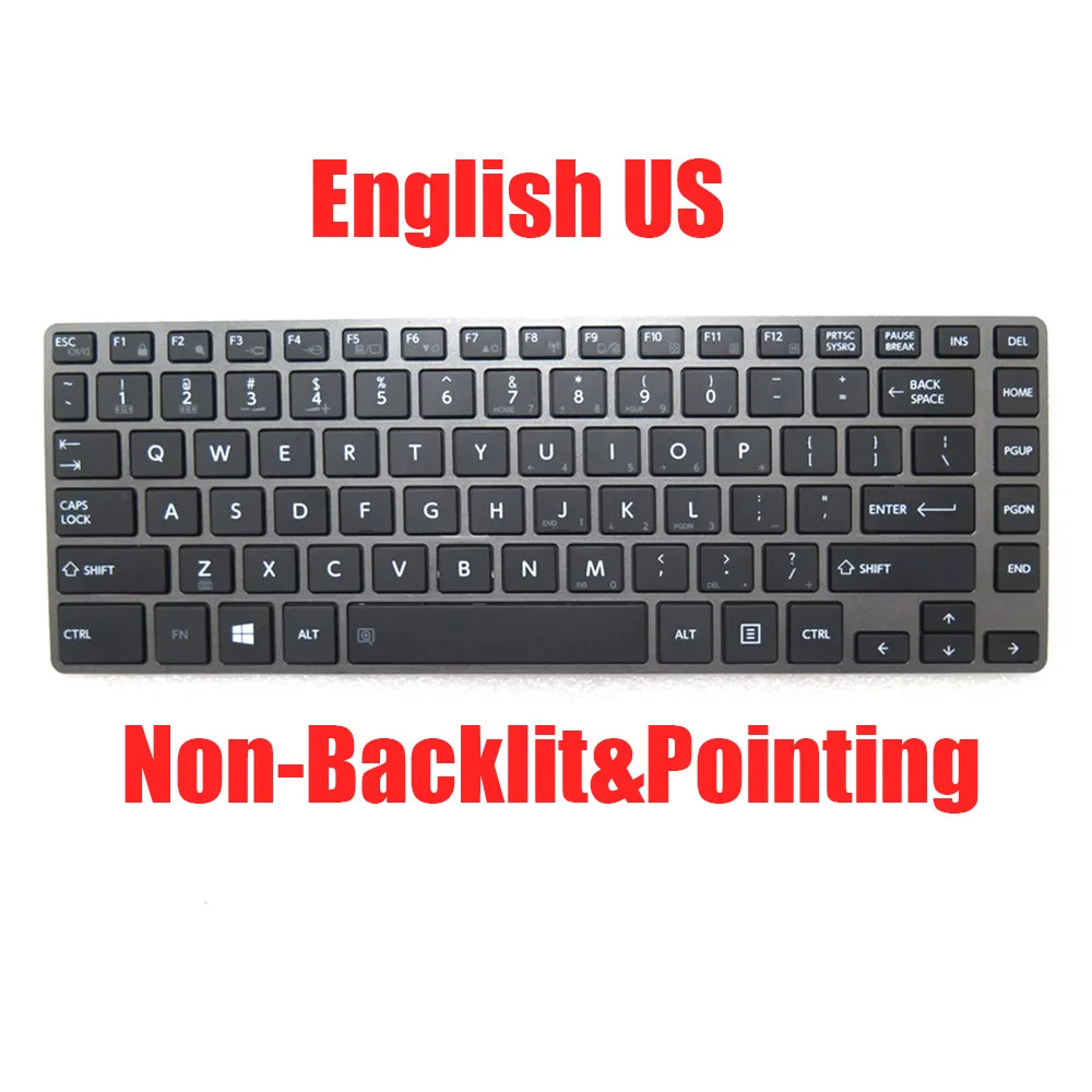 

US Laptop Keyboard For Toshiba For Tecra Z40-A Z40-B Z40-C English Black With Gray Frame New