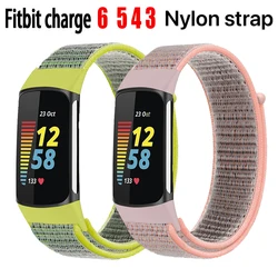 Nylon Loop Strap For Fitbit Charge 6 5 Smart Watch Band Sport Women Men Bracelet Replace Wristband Charge4 3 SE Correa Accessory