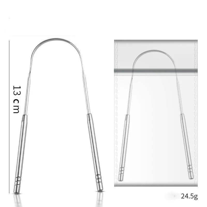 Tongue Scraper for Adult Kids, 2 Pack Stainless Steel Tongue Scraper for Oral Care, Reduce Bad Breath, with Metal Storage Box