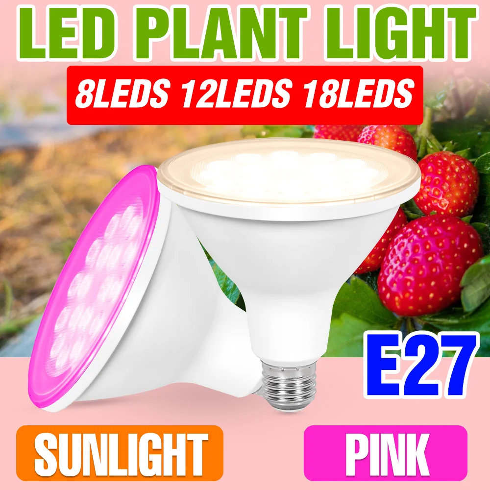 

15W Full Spectrum LED Grow Light Bulb E27/E26 Indoor Hydroponic Planting Lamp 100-277V Greenhous Vegs Fruit Flower Cultivate Box
