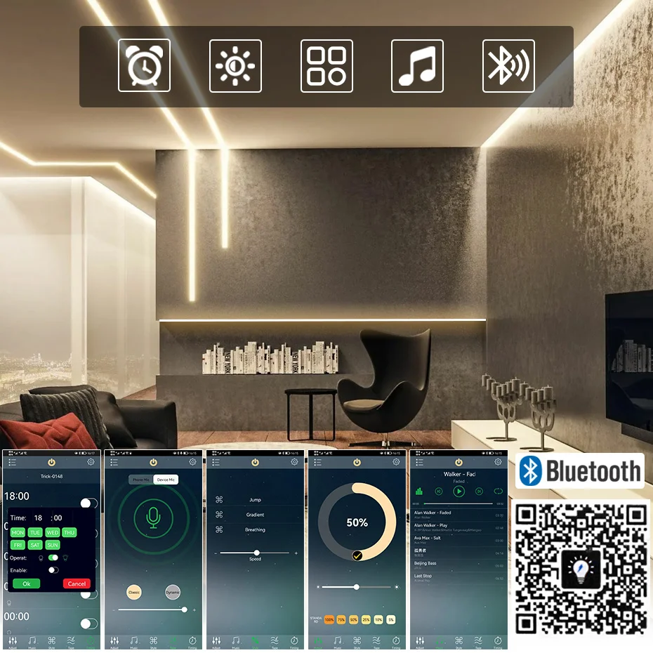 Светодиодная неоновая лента, 220 В, ЕС, 2835, 120 светодиодов/м, водонепроницаемая лента, диммер, Дистанционное Светодиодный, светодиодная ленсветильник с Bluetooth, Wi-Fi, Smart Life
