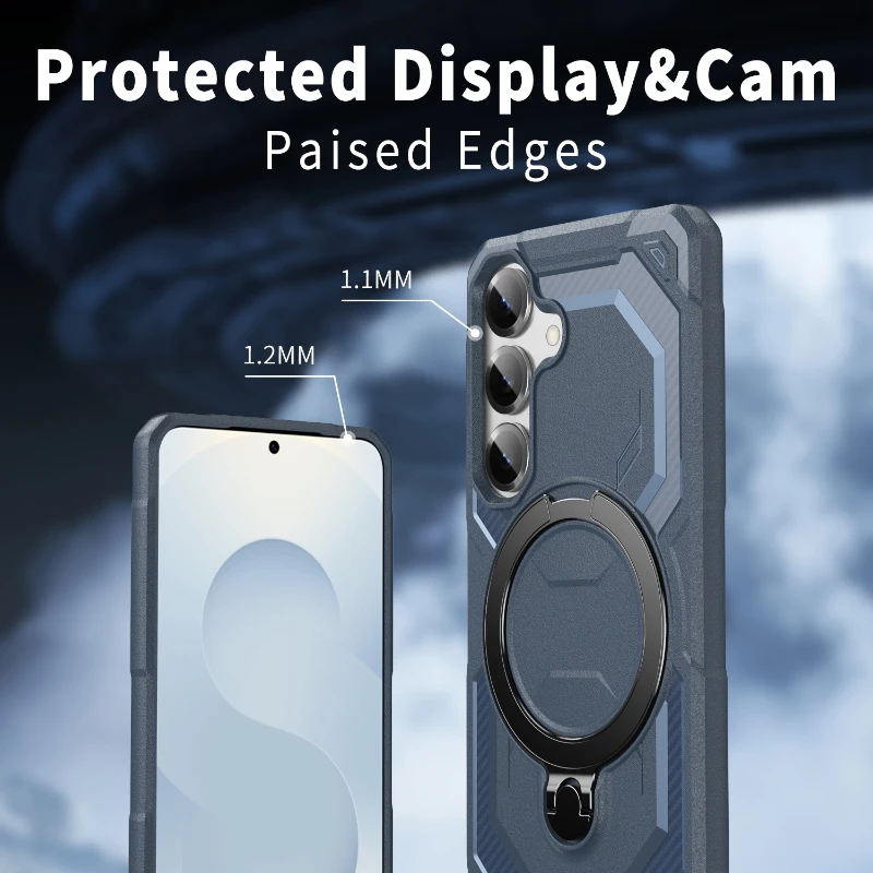 Para Magsafe Magnético 360 °   Soporte giratorio de Metal para coche, funda de teléfono con armadura de Color sólido para Samsung S25 Ultra S23 S22 S24 Ultra Plus